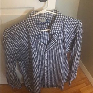 14th and union button down plaid trim fit
